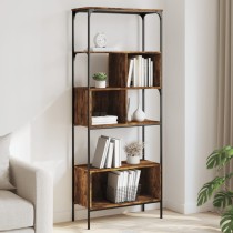 Bookcase 5-Tier Black 76x33x188.5 cm Engineered Wood