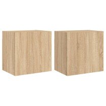 TV Wall Cabinets 2 pcs Sonoma Oak 40.5x30x40 cm Engineered Wood