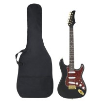 E-Gitarre für Anfänger mit Tasche Schwarz und Gold 4/4 39"