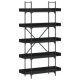 Bookcase 5-Tier Black 100x33x180.5 cm Engineered Wood