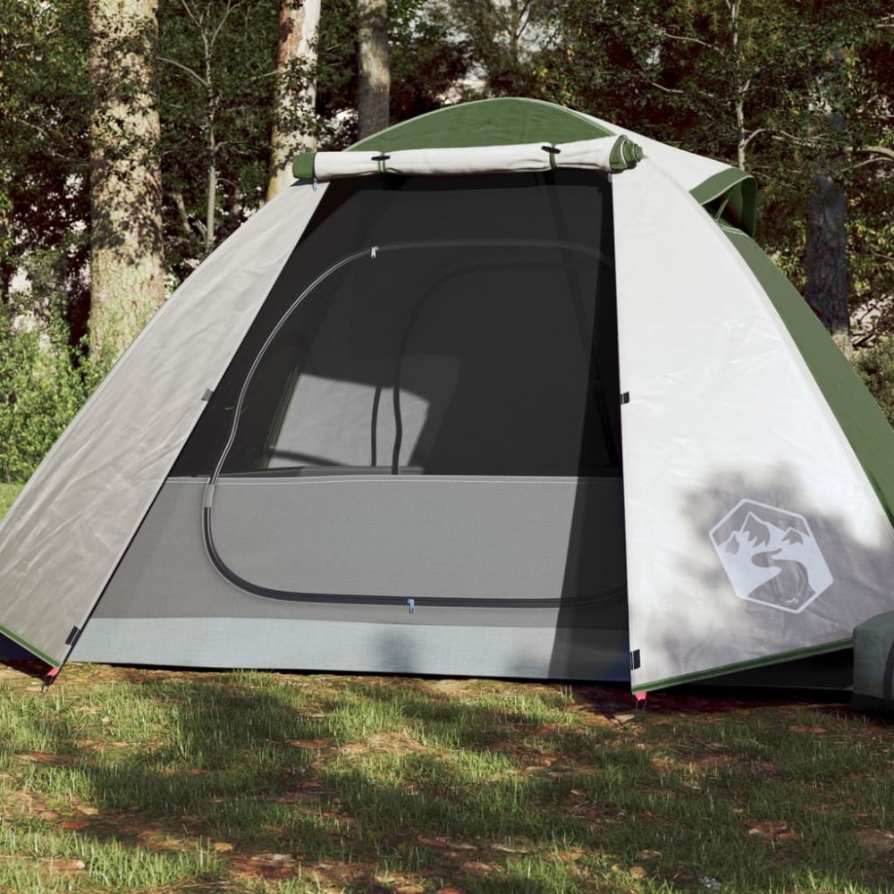 Camping Tent 2 Persons Grey&Orange 224x248x118 cm 185T Taffeta
