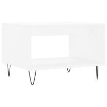 Coffee Table High Gloss White 60x50x40 cm Engineered Wood