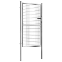 Garden Gate Galvanised Steel 306x175 cm Silver