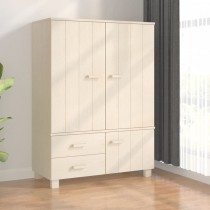 Kleiderschrank HAMAR Honigbraun 99x45x137 cm Massivholz Kiefer