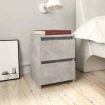 Bedside Cabinet Grey 30x30x40 cm Engineered Wood