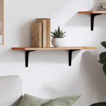 Wall Shelf 80x20x1.5 cm Solid Wood Beech