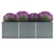 Garden Raised Bed Galvanised Steel 100x40x45 cm Grey