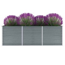 Garden Raised Bed Galvanised Steel 100x40x45 cm Grey