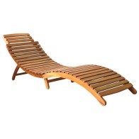 Sun Lounger Solid Acacia...