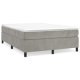 Box Spring Bed Frame Light Grey 90x190 cm 3FT Single Velvet