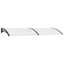 Door Canopy Grey and Transparent 150x80 cm PC