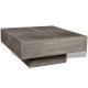 Coffee Table Brown Square Solid Mango Wood
