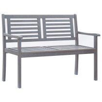 3-Seater Garden Bench 150 cm Grey Solid Eucalyptus Wood