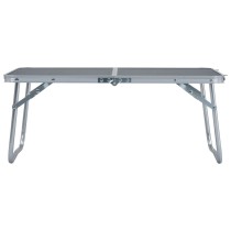 Folding Camping Table Grey Aluminium 60x40 cm