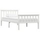 Bed Frame White Solid Pinewood 6FT Super King