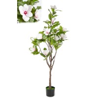 Decorative Flowers Romimex White Magnolia 50 x 160 x 50 cm