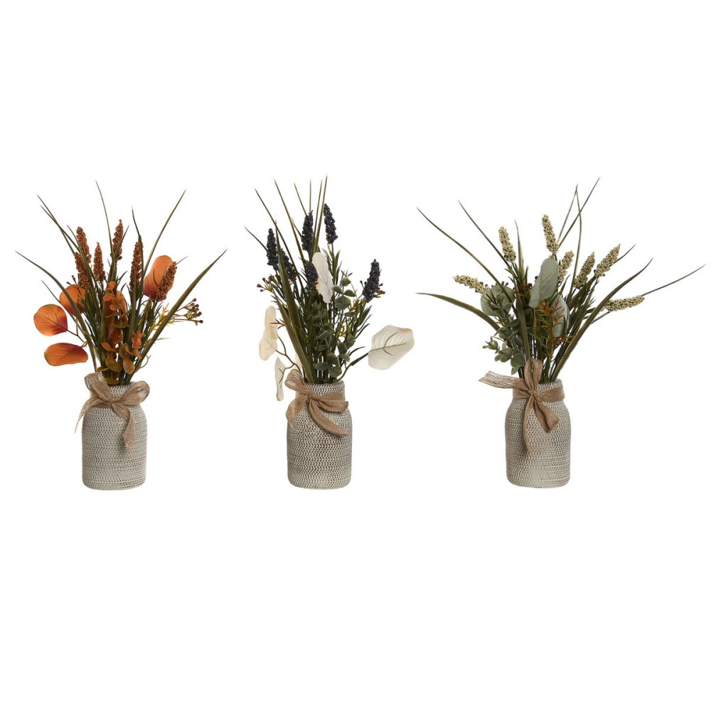 Decorative Plant Home ESPRIT Polyethylene Cement 18 x 18 x 33 cm (3 Units)