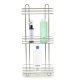 Bathroom Shelves Silver Metal Transparent Plastic (14 x 60 x 27 cm)
