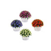 Decorative Flower Bunch Plastic 14 x 12 x 14 cm (12 Units)