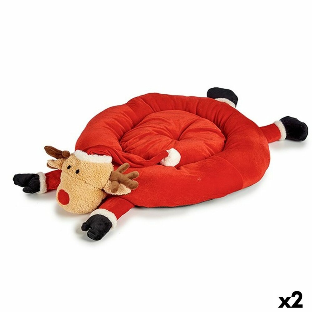 Pet bed Reindeer Red 84 x 18 x 97 cm (2 Units)