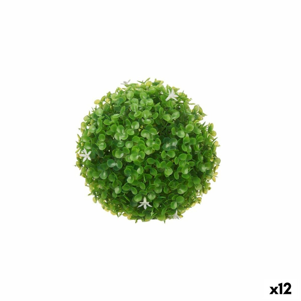 Decorative Plant Flowers Sheets Ball Plastic 17 x 17 x 17 cm (12 Units)