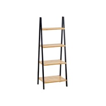 Bathroom Shelves Black Natural Bamboo Pine 40 x 109,3 x 30 cm