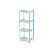 Bathroom Shelves 35 x 30 x 100 cm Blue Natural Bamboo Pine